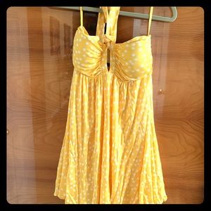 Yellow Arden B backless dress